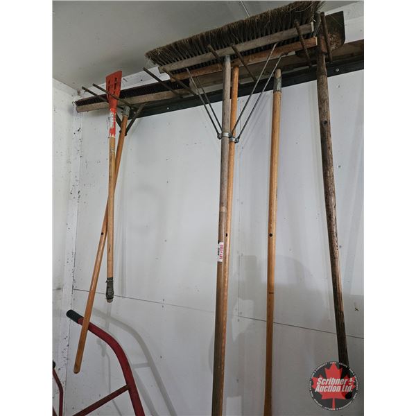 Grouping : Push Brooms (3) ; Scraper ; Squeegee ; Broomball Stick