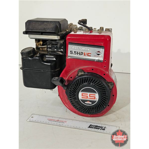 Craftsman 5.5hp Gas Motor (Note: Not Running / Turns Over)