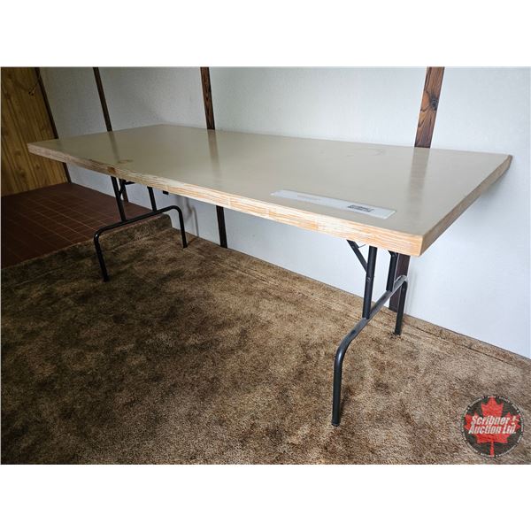 Folding Table (made from Solid Core Door) (Measures: 31"H x 77"W x 32"D)