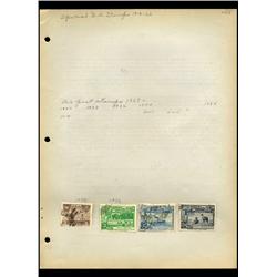 1936 Peru Hand Made Stamp Collection Album Page  4 Pieces (STM-0139)