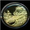 Image 1 : .75oz Franklin Mint PR70 DCAM 24k plated Sterling Silver Round History of the American Presidency G.