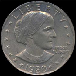 1980 Anthony Dollar Coin Graded GEM Rare Variety (COI-6931)