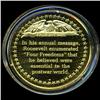 Image 2 : .75oz Franklin Mint PR70 DCAM 24k plated Sterling Silver Round History of the American Presidency F.