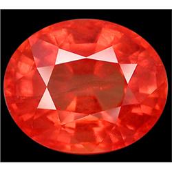 4.13ct Oval Cut Orange Red Padparadsha Sapphire Appraisal Estimate $4956 (GEM-9677)