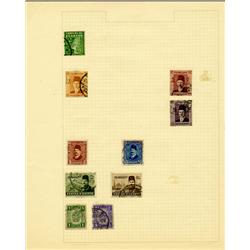 1940s Egypt Hand Made Stamp Collection Album Page 10 Pieces (STM-0300)