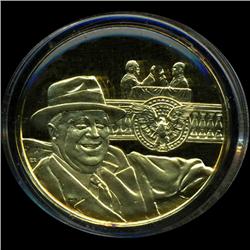 .75oz Franklin Mint PR70 DCAM 24k plated Sterling Silver Round History of the American Presidency F.