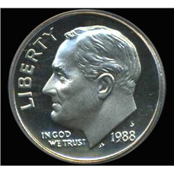 1988S Roosevelt Dime Graded PCGS PR69 DCAM (COI-6405)