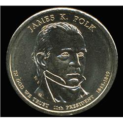 2009P Polk Dollar GEM BU Edge Rare Error Extra Star (COI-6256)