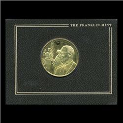 .75oz Franklin Mint PR70 DCAM 24k plated Sterling Silver Round History of the American Presidency L.