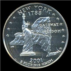 2001S US NY Quarter Graded PCGS PR69 DCAM (COI-5440)