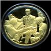 .75oz Franklin Mint PR70 DCAM 24k plated Sterling Silver Round History of the American Presidency W.