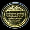 Image 2 : .75oz Franklin Mint PR70 DCAM 24k plated Sterling Silver Round History of the American Presidency T.