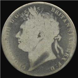 1823 Britain George IV Half Crown Circulated (COI-7072)