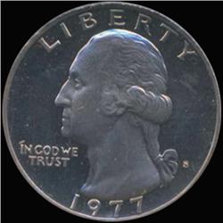 1977S Washington 25c Quarter Coin Graded GEM Proof Deep Cameo (COI-6883)