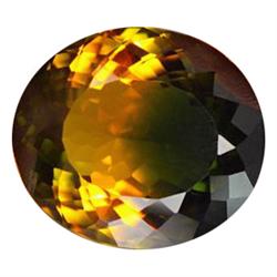 48.52ct Exceptional Green Yellow Oval Cut Citrine (GEM-23161)