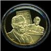 Image 1 : .75oz Franklin Mint PR70 DCAM 24k plated Sterling Silver Round History of the American Presidency H.