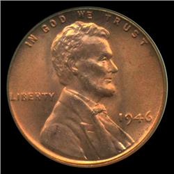 1946 Lincoln Cent GEM Graded MS67 RED (COI-4212)