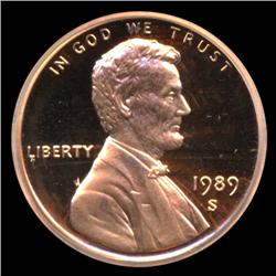 1989S US Lincoln Proof Cent Coin Graded PR70 DCAM Red (COI-4185)