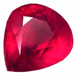 9.26ct Ravishing Natural Top Blood Red Ruby Big Pear Appraisal Estimate $11112 (GEM-18382)
