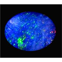 1.22ct Australian Black Opal Doublet Full Fire (GEM-22613H)