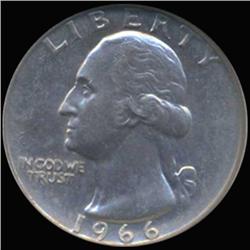 1966 Washington 25c Quarter Coin Graded GEM (COI-6854)