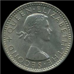 1964 New Zealand 6 Pence Elizabeth BU MS64+ (COI-6984)