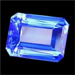 24.72ct Charming Cornflower Blue Emerald Cut Quartz (GEM-23119)