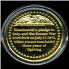 Image 2 : .75oz Franklin Mint PR70 DCAM 24k plated Sterling Silver Round History of the American Presidency D.