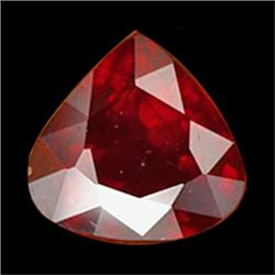 4.8ct Pear Cut AAA Blood Red Natural Ruby Madagascar Appraisal Estimate $5760 (GEM-19084)