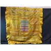 Image 1 : Yellow Silk Ribbon Quilt with Text Motifs
