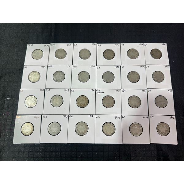 Pre 1919 Silver Canadian Quarters, 139.92g