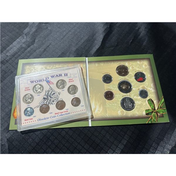 WWII U.S. Coin Set & 2005 Canadian Holiday