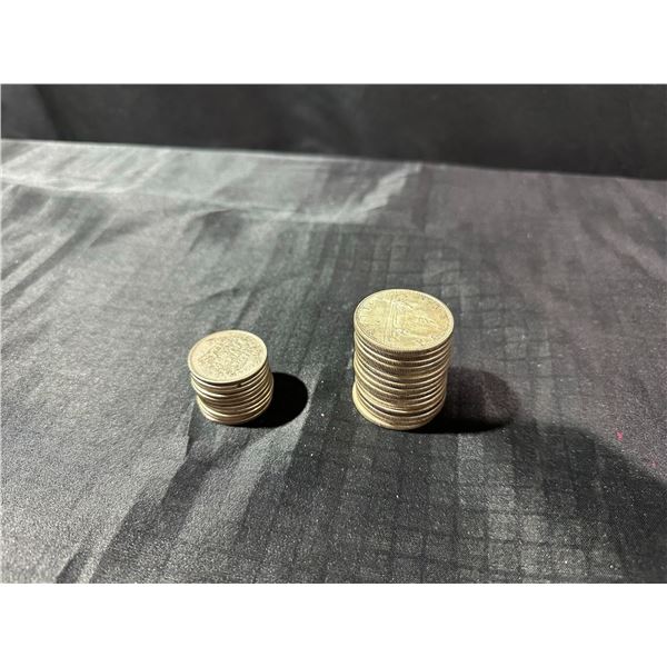 Silver Canadian Dollars & Half Dollars, 478.92g