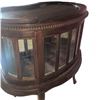 Image 10 : Kidney Shaped Mahogany Display Table w/ Top Tray