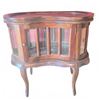 Image 1 : Kidney Shaped Mahogany Display Table w/ Top Tray