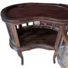 Image 3 : Kidney Shaped Mahogany Display Table w/ Top Tray
