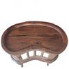Image 5 : Kidney Shaped Mahogany Display Table w/ Top Tray