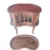 Image 6 : Kidney Shaped Mahogany Display Table w/ Top Tray