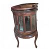 Image 8 : Kidney Shaped Mahogany Display Table w/ Top Tray