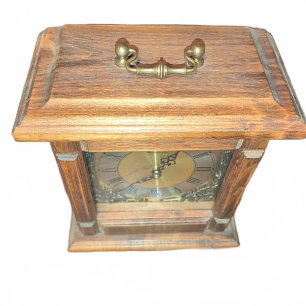 Westminster Wood Mantel Clock with Brass Acc