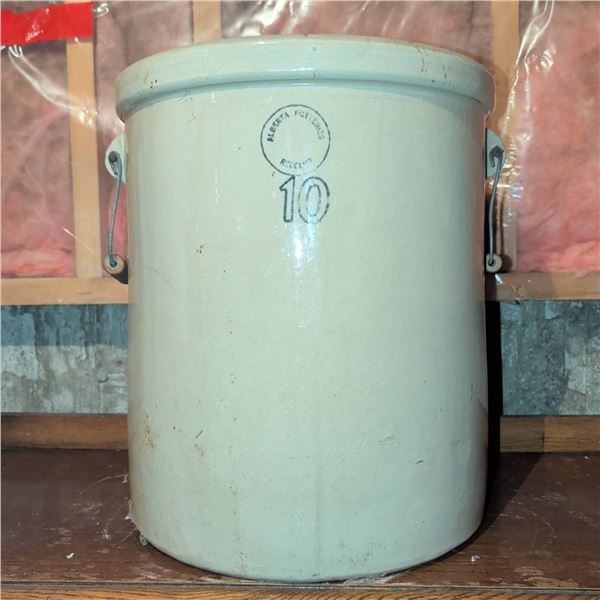 Alberta Potteries Redcliff Stoneware Crock 10