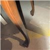 Image 10 : Wood Oval Side Table with Drawer and Brass Hardware
