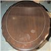 Image 3 : Wood Oval Side Table with Drawer and Brass Hardware
