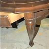 Image 6 : Wood Oval Side Table with Drawer and Brass Hardware