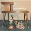 Image 1 : Vintage Telephone Table w/ Decorative Figurines