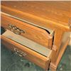 Image 5 : Vintage Two-Drawer Nightstand with Brass Pulls