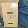 Image 2 : Two-Drawer Metal Filing Cabinet w/ XL Suitcase