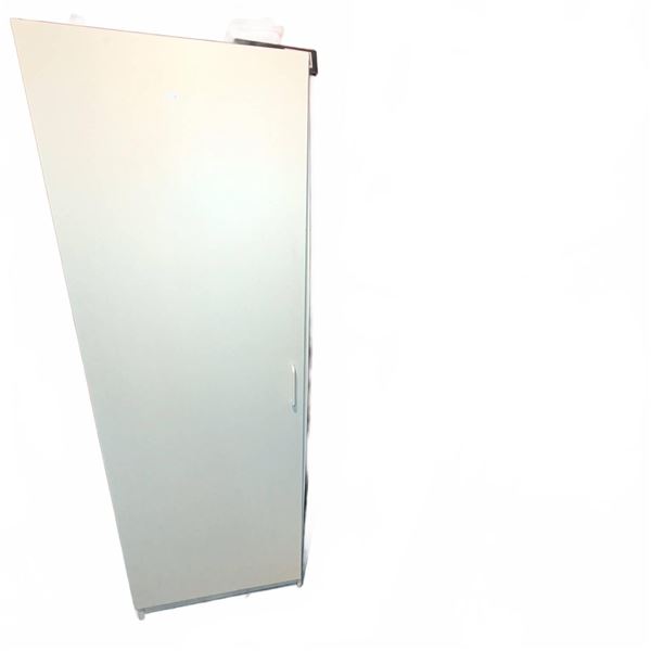 White Laminate Storage Cabinet with Cushion