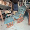Image 2 : Wood Frame Upholstered Glider w/ Ottoman Glider