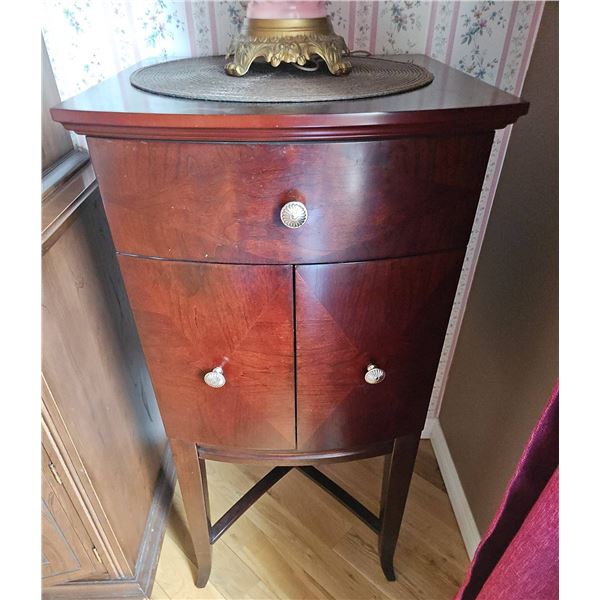 Mahogany-Finish Jewelry Armoire Cabinet